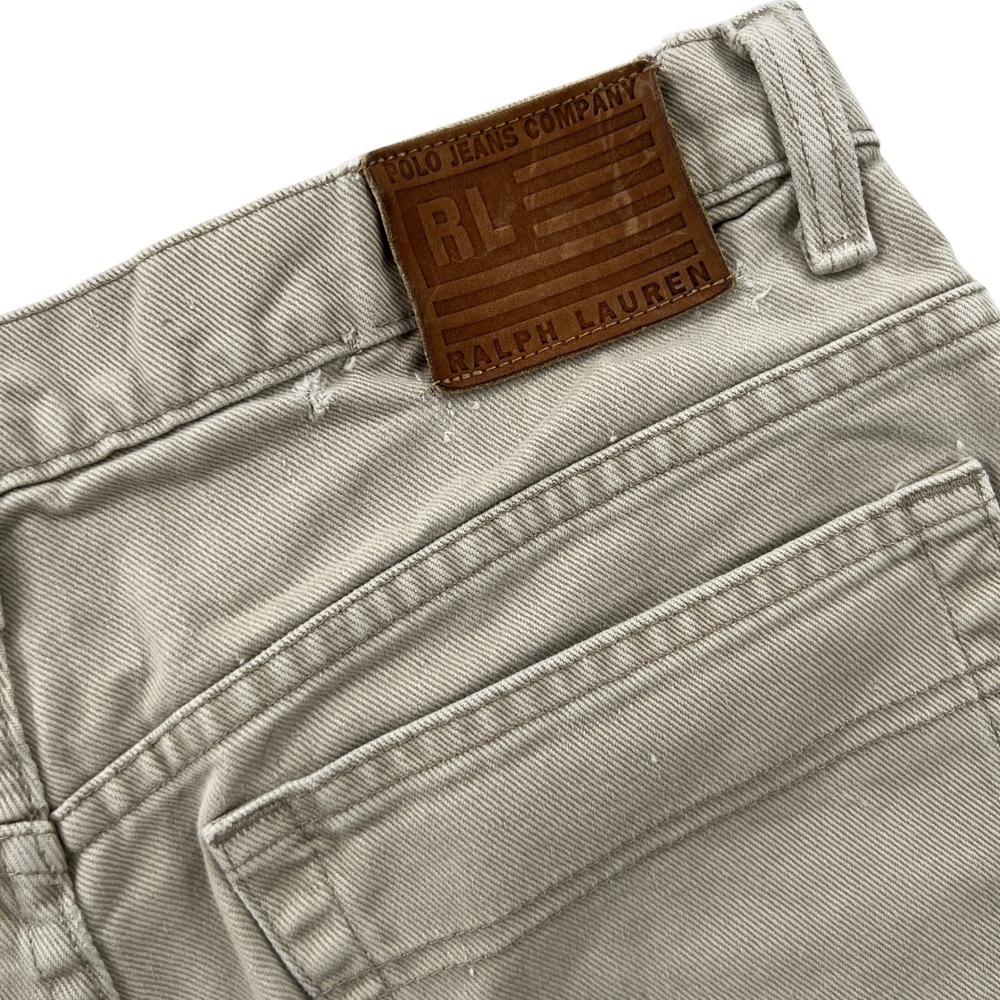 Vintage 90s Polo Jeans Co Ralph Lauren Relaxed Jean Shorts Mens 33 Tan Jorts